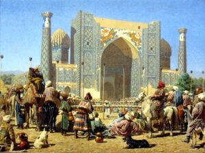 Gioiscono,1872,Samarcanda, Vasily Vereshchagin, Registan, madrasa ulugh beg