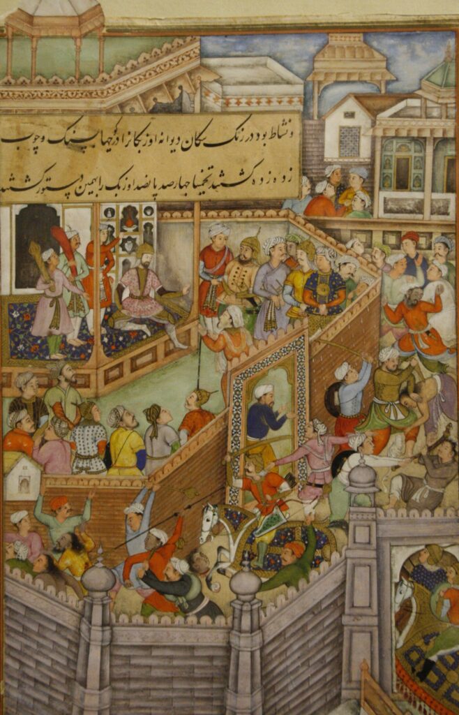 Baburnama, I guerrieri di Babur e gli abitanti di Samarcanda espellono le truppe di Shaybani Khan dalla città nel 1500