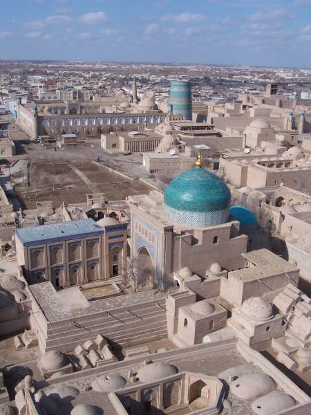 la vista panoramica sulla antica città di Khiva